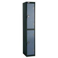 SHOCKPROOF TRESPA DOOR LOCKER BLACK BODY BLUE DOOR HWD: 1780X305X460