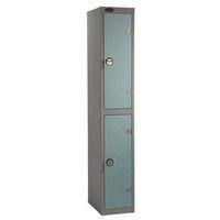 shockproof trespa door locker silver body green door hwd 1780x305x380