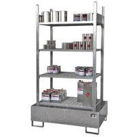 SHELVES FOR SMALL CANS - 4 GRID SHELVES- WITH SINGLE BAY SUMP