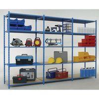 shelving heavy duty tubular starter 5 shelves 1260 x 500