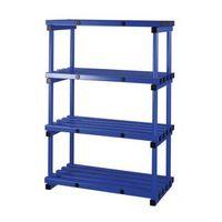 SHELVING, PLASTIC - STATIC BLUE WITH BLACK FITTINGS 1500 x 1500 x 500