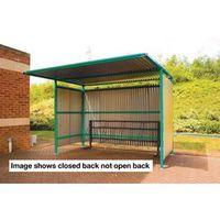 SHELTER OPEN BACK W:2300MM D:2500MM GALV. SIDES/GREEN