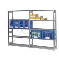 SHELVING WITH PERFORATED SHELVES, EXTENSION BAY.