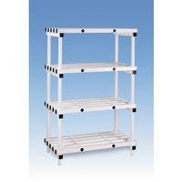 SHELVING, PLASTIC - STATIC CREAM WITH BLACK FITTINGS 1500 x 2000 x 400