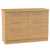 Sherwood 6 Drawer Midi Chest Oak