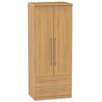 sherwood 2 drawer wardrobe oak