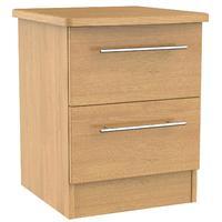 Sherwood 2 Drawer Bedside Cabinet Oak