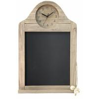 Shabby Chic Wooden Driftwood Blackboard With Clock