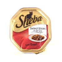 sheba tray select in gravy with beef