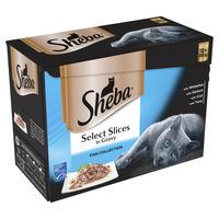 Sheba Select Slices Pouch Cat Food Fish in Gravy 12x85g