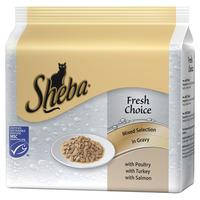 Sheba Fresh Pouch Cat Food Poultry Selection in Gravy 12 x 50g