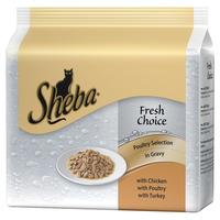 Sheba Pouch Cat Food Poultry Selection in Gravy 12 x 50g