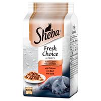 Sheba Fresh Pouch Cat Food Succulent Selection in Gravy 6 x 50g
