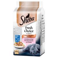Sheba Fresh Pouch Cat Food Mixed Vegetables Selection in Gravy 6 x 50g