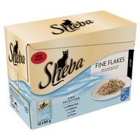 Sheba Fine Flakes Pouch Cat Food Sea Food in Jelly 12 x 85g