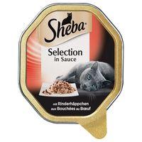 Sheba Select Slices in Gravy Trays - Select Slices Beef Chunks in Gravy (18 x 85g)