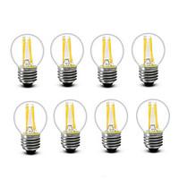 Shenmeile 3.5 E14 E27 LED Filament Bulbs G45 4 COB 400 lm Warm White Decorative AC220 AC230 AC240 V 8 pcs