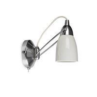 shoreditch wall light in industrial porcelain white