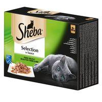 sheba pouches select slices multipack 8 x 85g meat fish selection in g ...