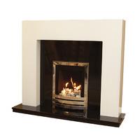 Shelley Satin White Fireplace and Gas Fire Package