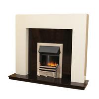 shelley satin white fireplace and electric fire package