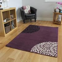 Shiraz Purple & Black Modern Motif Rug 1366-H33 - 80cmx150cm