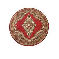 shiraz traditional red medallion round rug 160cm 1020 r55