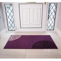 Shiraz Purple & Black Modern Motif Interior Door Rug