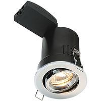 Shield 240v 50W GU10 Tilt Fire Rated Downlight Chrome - 85154