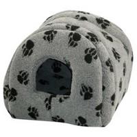 sherpa fleece paw cat igloo colour grey