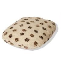 Sherpa Fleece Paw Dog Fibre Bed Colour: Beige Brown, Size: Size 4 (92cm x 127cm)