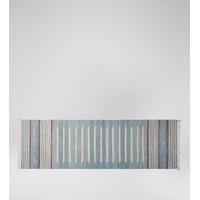 shackleton hand woven runner rug in pale blue