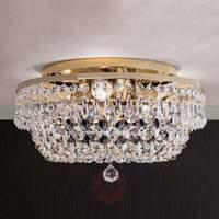 sherata crystal ceiling light round gold 35 cm