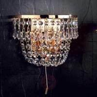 sherata crystal wall light gold