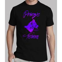 shirt man prazeteam husky fanatic purple on black