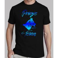 shirt man prazeteam husky fanatic blue on black