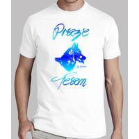 shirt man prazeteam husky blue on white fanatic