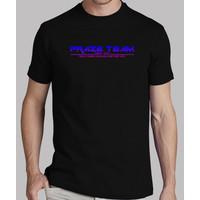 shirt prazeteam since 2013 blue purple pink on black