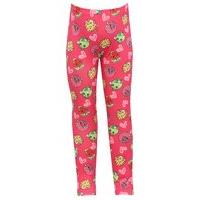 Shopkins girls pink full length character and heart printed elasticated waist leggings - Dark Pink