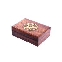Sheesham Wood Trinket Box With Pentagram