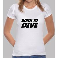 shirt diving woman, white, top quality