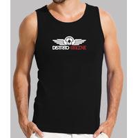 shirt without sleeves logo white distritogroove