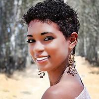 short hairstyles for black naturally curly hair capless human hair wig ...