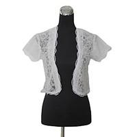 Short Sleeve Lace Wedding(more colors)/Special Occation Wraps Bolero Shrug