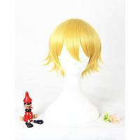 Short Blonde The Animation ShiwaSu Kakeru Synthetic 12inch Anime Cosplay Hair Wig CS-297A