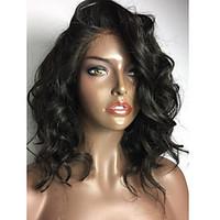 Short Human Hair Lace Wigs Brazilian Lace Front Human Hair Wigs Bob Wave Wigs 100% Virgin Human Hair Wig with Baby Hair