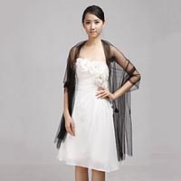 shawls wedding wraps shawls sleeveless tulle black wedding partyevenin ...