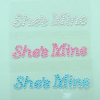 she is mine crystal acrylic shoe sticker more colors