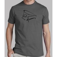 shirt with silhouette grand piano lid lifted