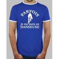 shirt man retro royal blue and white